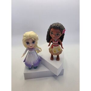 Disney's Frozen Elsa & Moana Posable Figures - Kids Cute Dolls Playset Set/D2